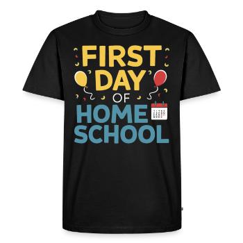 Homeschool Mom Dad Family Life Community Journey - Men's Premium Organic T-Shirt - black - Front - Nico (187cm)