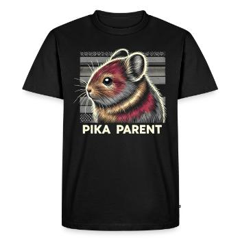 Design américain Pika Lover pour Pika - T-shirt Premium bio Homme - noir - Devant - Nico (187cm)