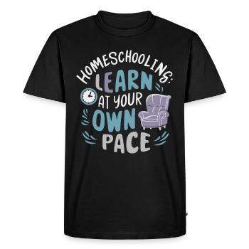Homeschool Mom Dad Family Life Community Journey - Men's Premium Organic T-Shirt - black - Front - Nico (187cm)