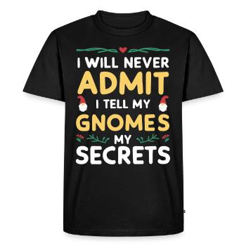 Nains de jardin Amateur de gnomes Drôle Gnome Jardinage - T-shirt Premium bio Homme - noir - Devant - Nico (187cm)