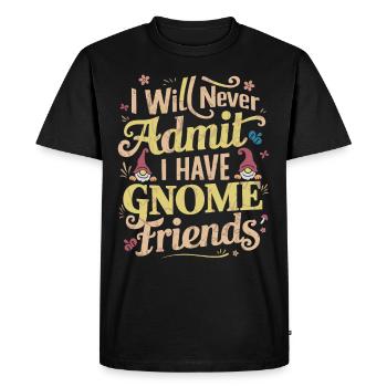 Nains de jardin Amateur de gnomes Drôle Gnome Jardinage - T-shirt Premium bio Homme - noir - Devant - Nico (187cm)
