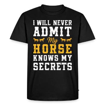 Cow-boy vivant dans le far west avec chapeau de cow-boy et - T-shirt Premium bio Homme - noir - Devant - Nico (187cm)
