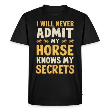 Cow-boy vivant dans le far west avec chapeau de cow-boy et - T-shirt Premium bio Homme - noir - Devant - Nico (187cm)