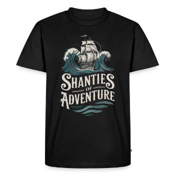 Sailors Sea Shanty Singing Ship Adventures - Men's Premium Organic T-Shirt - black - Front - Nico (187cm)