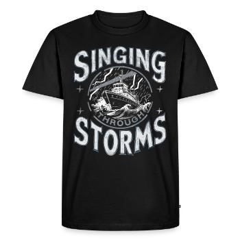 Sailors Sea Shanty Singing Ship Adventures - Men's Premium Organic T-Shirt - black - Front - Nico (187cm)