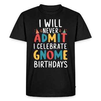 Nains de jardin Amateur de gnomes Drôle Gnome Jardinage - T-shirt Premium bio Homme - noir - Devant - Nico (187cm)