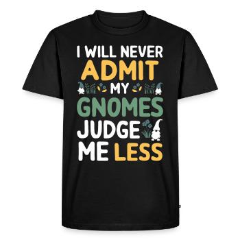 Nains de jardin Amateur de gnomes Drôle Gnome Jardinage - T-shirt Premium bio Homme - noir - Devant - Nico (187cm)