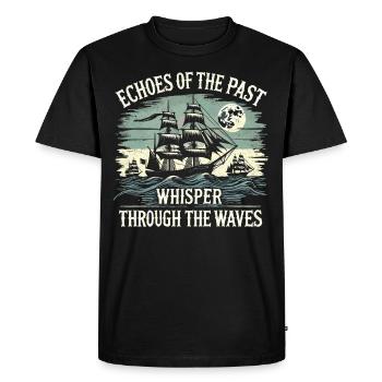 Sailors Sea Shanty Singing Ship Adventures - Men's Premium Organic T-Shirt - black - Front - Nico (187cm)