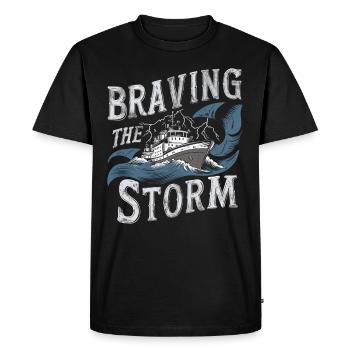 Sailors Sea Shanty Singing Ship Adventures - Men's Premium Organic T-Shirt - black - Front - Nico (187cm)