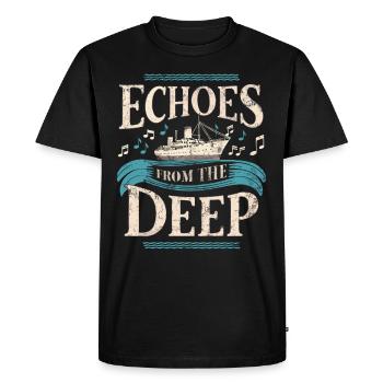 Sailors Sea Shanty Singing Ship Adventures - Men's Premium Organic T-Shirt - black - Front - Nico (187cm)