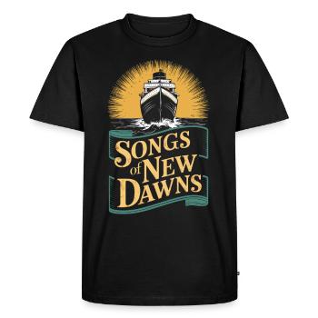 Sailors Sea Shanty Singing Ship Adventures - Men's Premium Organic T-Shirt - black - Front - Nico (187cm)