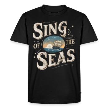 Sailors Sea Shanty Singing Ship Adventures - Men's Premium Organic T-Shirt - black - Front - Nico (187cm)