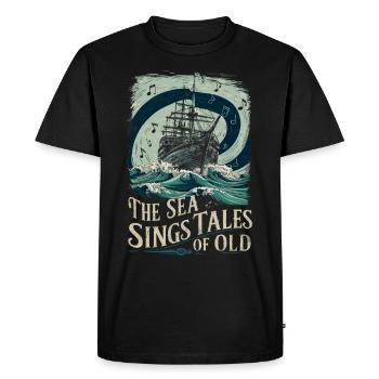 Sailors Sea Shanty Singing Ship Adventures - Men's Premium Organic T-Shirt - black - Front - Nico (187cm)
