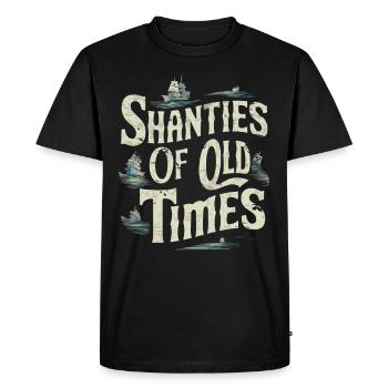 Sailors Sea Shanty Singing Ship Adventures - Men's Premium Organic T-Shirt - black - Front - Nico (187cm)