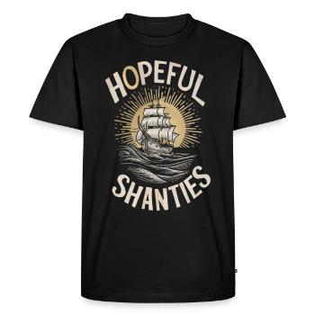 Sailors Sea Shanty Singing Ship Adventures - Men's Premium Organic T-Shirt - black - Front - Nico (187cm)