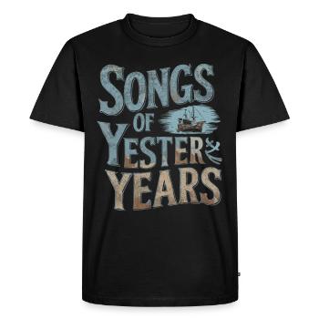 Sailors Sea Shanty Singing Ship Adventures - Men's Premium Organic T-Shirt - black - Front - Nico (187cm)