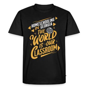 Georgia Homeschool Mom Life in Peach State - Men's Premium Organic T-Shirt - black - Front - Nico (187cm)