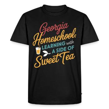Georgia Homeschool Mom Life in Peach State - Men's Premium Organic T-Shirt - black - Front - Nico (187cm)
