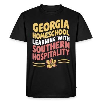 Géorgie Vie de maman scolarisée à la maison dans l’État de la pêche - T-shirt Premium bio Homme - noir - Devant - Nico (187cm)