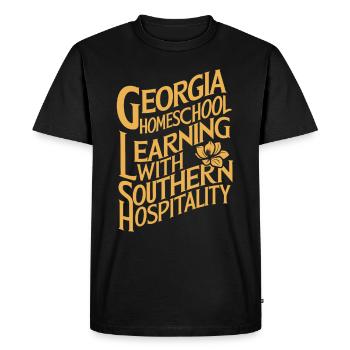 Georgia Homeschool Mom Life in Peach State - Men's Premium Organic T-Shirt - black - Front - Nico (187cm)