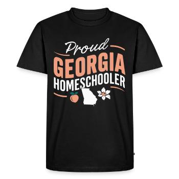 Géorgie Vie de maman scolarisée à la maison dans l’État de la pêche - T-shirt Premium bio Homme - noir - Devant - Nico (187cm)