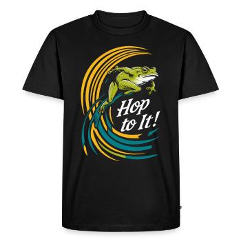 Amphibian frog hunter enthusiast, frog trapping - Men's Premium Organic T-Shirt - black - Front - Nico (187cm)