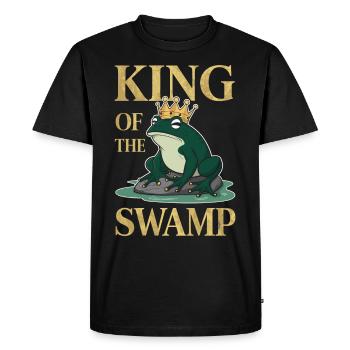 Amphibian frog hunter enthusiast, frog trapping - Men's Premium Organic T-Shirt - black - Front - Nico (187cm)