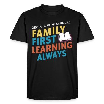 Géorgie Vie de maman scolarisée à la maison dans l’État de la pêche - T-shirt Premium bio Homme - noir - Devant - Nico (187cm)