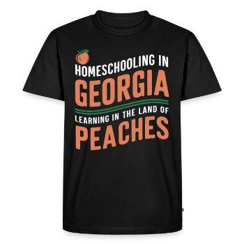 Georgia Homeschool Mom Life in Peach State - Men's Premium Organic T-Shirt - black - Front - Nico (187cm)
