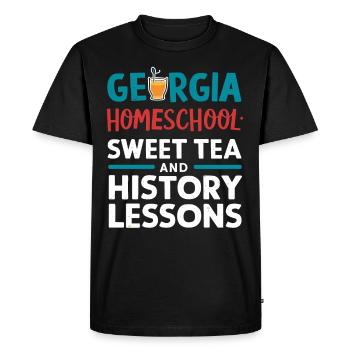 Géorgie Vie de maman scolarisée à la maison dans l’État de la pêche - T-shirt Premium bio Homme - noir - Devant - Nico (187cm)