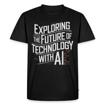 fascinating world of robotics and artificial - Men's Premium Organic T-Shirt - black - Front - Nico (187cm)