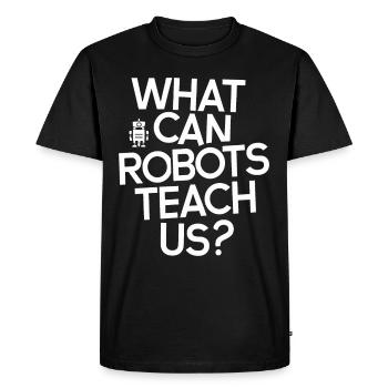 fascinating world of robotics and artificial - Men's Premium Organic T-Shirt - black - Front - Nico (187cm)