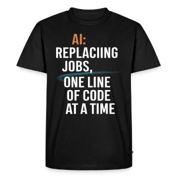 fascinating world of robotics and artificial - Men's Premium Organic T-Shirt - black - Front - Nico (187cm)