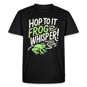 Amphibian frog hunter enthusiast, frog trapping - Men's Premium Organic T-Shirt - black - Front - Nico (187cm)