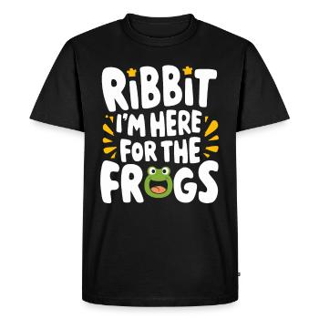 Amphibian frog hunter enthusiast, frog trapping - Men's Premium Organic T-Shirt - black - Front - Nico (187cm)
