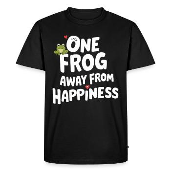 Amphibian frog hunter enthusiast, frog trapping - Men's Premium Organic T-Shirt - black - Front - Nico (187cm)