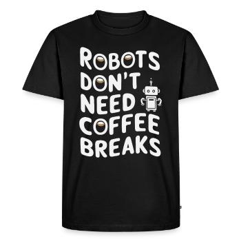fascinating world of robotics and artificial - Men's Premium Organic T-Shirt - black - Front - Nico (187cm)