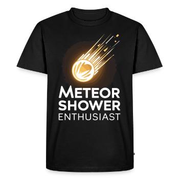 Amateur d’observation des étoiles et de pluie de météores - T-shirt Premium bio Homme - noir - Devant - Nico (187cm)