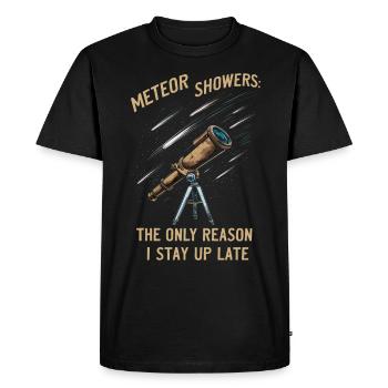 Stargazing And Meteor Shower Enthusiast - Men's Premium Organic T-Shirt - black - Front - Nico (187cm)
