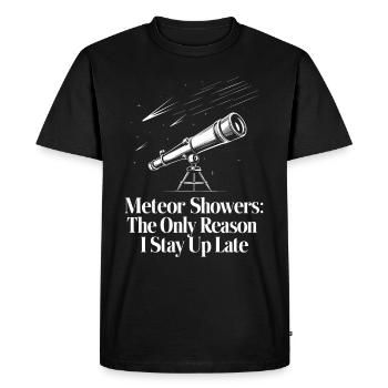 Stargazing And Meteor Shower Enthusiast - Men's Premium Organic T-Shirt - black - Front - Nico (187cm)
