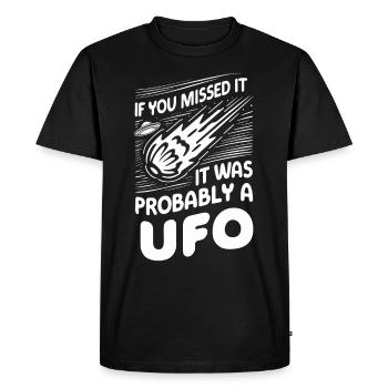 Amateur d’observation des étoiles et de pluie de météores - T-shirt Premium bio Homme - noir - Devant - Nico (187cm)