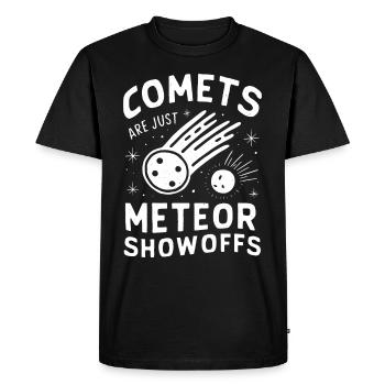 Amateur d’observation des étoiles et de pluie de météores - T-shirt Premium bio Homme - noir - Devant - Nico (187cm)