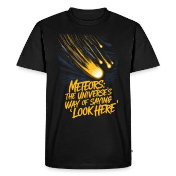 Stargazing And Meteor Shower Enthusiast - Men's Premium Organic T-Shirt - black - Front - Nico (187cm)