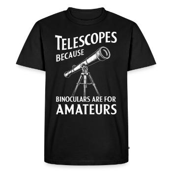 Stargazing And Meteor Shower Enthusiast - Men's Premium Organic T-Shirt - black - Front - Nico (187cm)