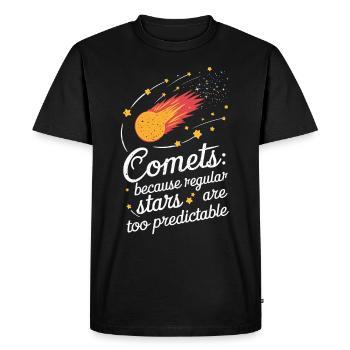 Amateur d’observation des étoiles et de pluie de météores - T-shirt Premium bio Homme - noir - Devant - Nico (187cm)