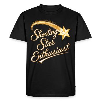 Amateur d’observation des étoiles et de pluie de météores - T-shirt Premium bio Homme - noir - Devant - Nico (187cm)
