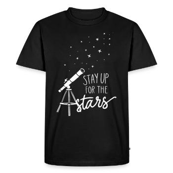 Stargazing And Meteor Shower Enthusiast - Men's Premium Organic T-Shirt - black - Front - Nico (187cm)