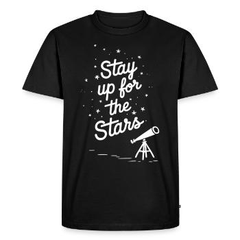 Stargazing And Meteor Shower Enthusiast - Men's Premium Organic T-Shirt - black - Front - Nico (187cm)
