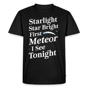 Amateur d’observation des étoiles et de pluie de météores - T-shirt Premium bio Homme - noir - Devant - Nico (187cm)
