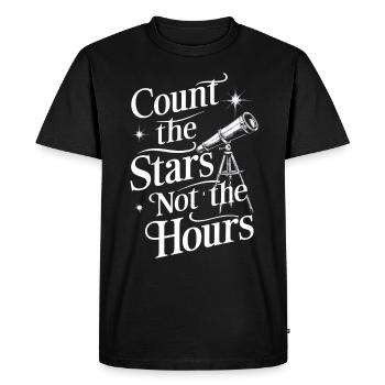 Stargazing And Meteor Shower Enthusiast - Men's Premium Organic T-Shirt - black - Front - Nico (187cm)